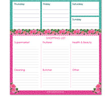 Load image into Gallery viewer, Macaroon A4 Planner Menu & Shopping - Ruby