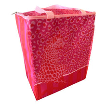 Load image into Gallery viewer, Pink cooler bag with leopard print pattern on a white background