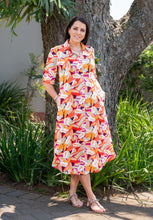 Load image into Gallery viewer, Jo Champ Flared Shirt Dress - Orange