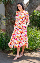Load image into Gallery viewer, Jo Champ Flared Shirt Dress - Orange