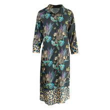Load image into Gallery viewer, Rush Luxe Shirt Dress - Cobalt Leopard