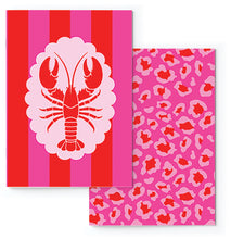 Load image into Gallery viewer, Macaroon A5 Soft Covered Journal Set of 2 - Sun-Soaked Lobster