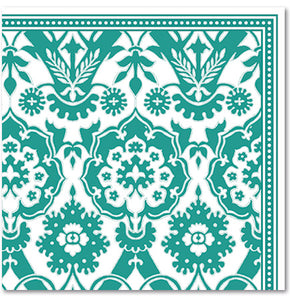 Macaroon Luxury Paper Napkins - Tropical Tile Tanzanite