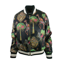 Load image into Gallery viewer, Colorful jacket with animal and floral patterns on a white background