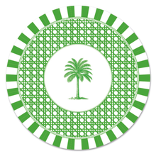 Load image into Gallery viewer, Round Disposable Placemats with Matching Coasters - Palm Beach Emerald