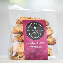 Load image into Gallery viewer, Packaged rusks with a Crafted Rusks pink label on a white background