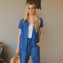 Load image into Gallery viewer, Trinity Dahlia Shirt - Royal Blue
