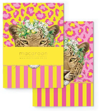 Load image into Gallery viewer, Macaroon A5 Soft Covered Journal Set of 2 - Leopard Stripe Sunshine