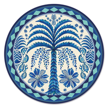 Load image into Gallery viewer, Round Disposable Placemats with Matching Coasters - Harlequin Palm