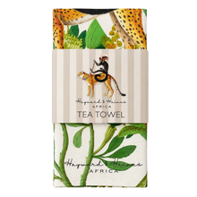 Load image into Gallery viewer, Hayward & Haines Cotton Tea Towel - Cheetah Chariot White