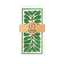 Load image into Gallery viewer, Tavola Leaf Slim Napkins Pack of 24 - Green