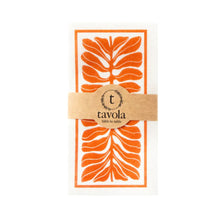 Load image into Gallery viewer, Tavola Leaf Slim Napkins Pack of 24 - Orange