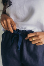 Load image into Gallery viewer, Janni & George Tie Shorts - Navy