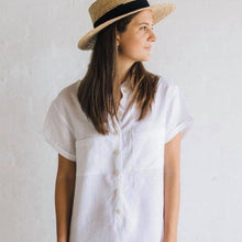 Load image into Gallery viewer, Janni & George Boxy Romper - white