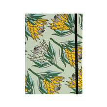 Load image into Gallery viewer, A Love Supreme A4 Lined Hardcover Book - King Protea Yellow on Mint