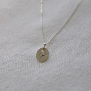 Sterling Silver Pebble with Botanical Cut-out Pendant