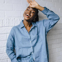 Load image into Gallery viewer, Janni & George Azure Blue Linen Shirt
