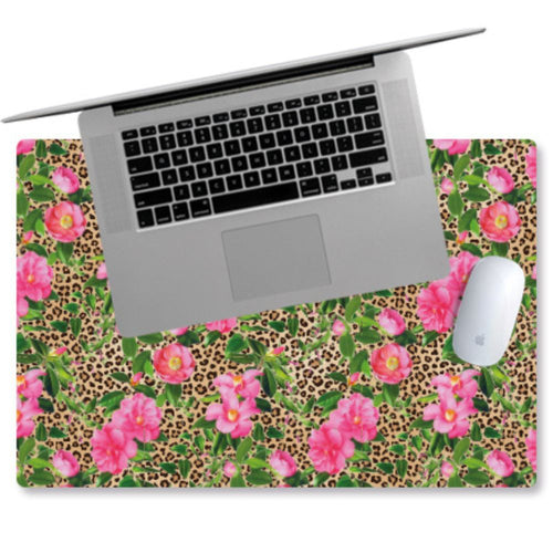 Macaroon Desk Mat - Camellia Wild