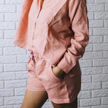 Load image into Gallery viewer, Janni & George Guava Linen Shorts