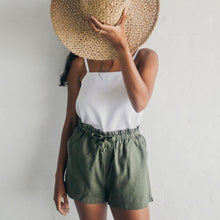 Load image into Gallery viewer, Janni & George tie shorts - olive