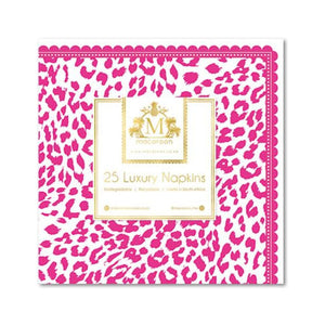Macaroon Luxury Paper Napkins - Leopard Ruby NEW