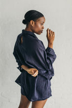 Load image into Gallery viewer, Janni & George Linen Shirt  - Navy