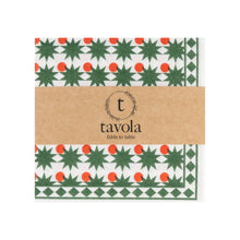 Load image into Gallery viewer, Tavola Serviettes - Christmas Star Red & Green