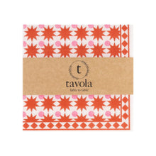 Load image into Gallery viewer, Tavola Serviettes - Christmas Star Pink & Red