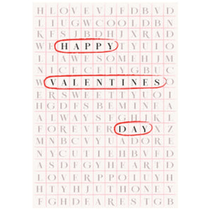 Studio Italiana Card - Valentines Day Crossword