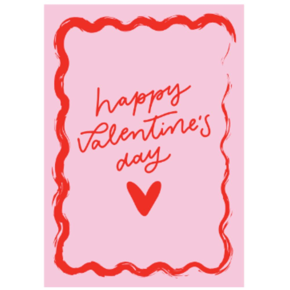 Studio Italiana Card - Happy Valentines Day Squiggle