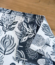 Load image into Gallery viewer, A Love Supreme Fabric Placemats Floral Kingdom - Grey on White / White on Grey
