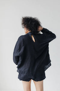 Janni & George Black Linen Shirt