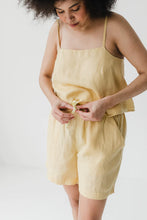 Load image into Gallery viewer, Janni &amp; George Midi  Linen Shorts - Lemon

