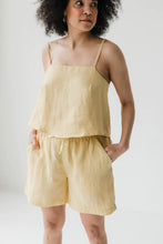 Load image into Gallery viewer, Janni &amp; George Midi  Linen Shorts - Lemon
