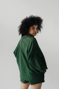 Janni & George Linen Shirt - Forest Green