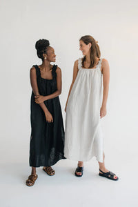 Janni & George Linen Maxi Dress - Stone