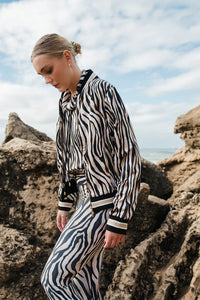 Rush Luxe Legacy Bomber Jacket - Zebra’s  Pride