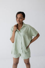 Load image into Gallery viewer, Janni &amp; George  Mint Green Linen Shorts
