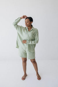 Janni & George   L/S Mint Green Shirt