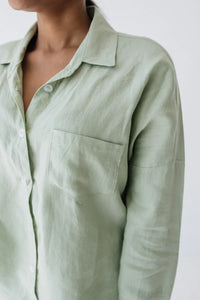 Janni & George   L/S Mint Green Shirt