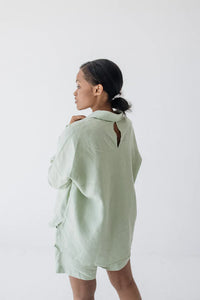 Janni & George   L/S Mint Green Shirt