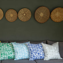 Load image into Gallery viewer, A Love Supreme Double Sided Cushion Covers  60x60cm - Africa Untamed  Khaki on White
