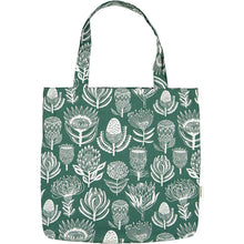 Load image into Gallery viewer, A Love Supreme Tote Bag Floral Kingdom - White on Green
