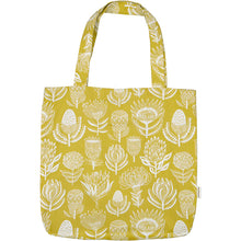 Load image into Gallery viewer, A Love Supreme Tote Bag Floral Kingdom - White on Ochre
