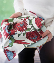 Load image into Gallery viewer, A Love Supreme Tea Towel - Bloom Essence Cream on Olive
