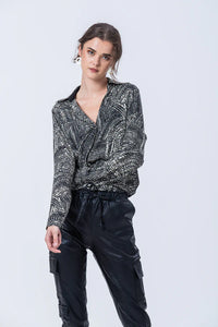 Signature Venice Collared Shirt - Black/Crème