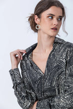 Load image into Gallery viewer, Signature Venice Collared Shirt - Black/Crème
