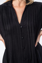 Load image into Gallery viewer, Signature Santorini Pintuck Dress -Black
