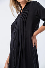 Load image into Gallery viewer, Signature Santorini Pintuck Dress -Black
