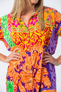 Signature Rio Shirt Dress -Summer Abstract